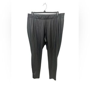 Torrid Pants Women 3 Black Pull On Elastic Waist faux leather